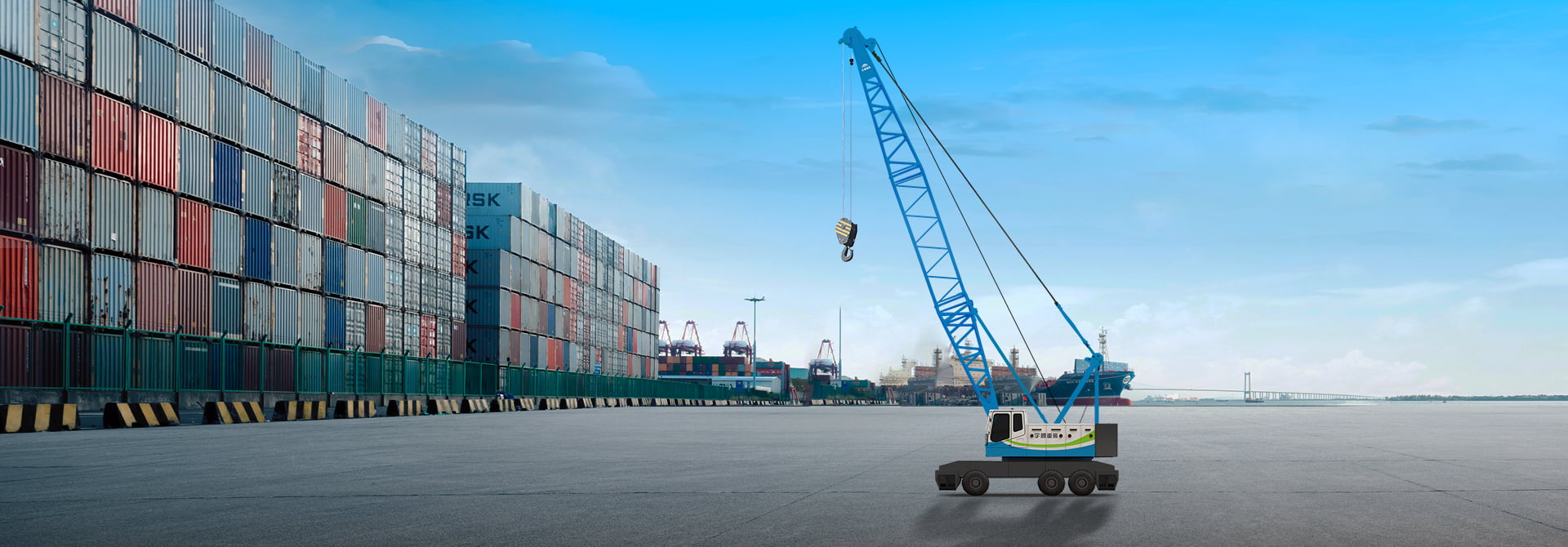 純電動港口輪胎起重機